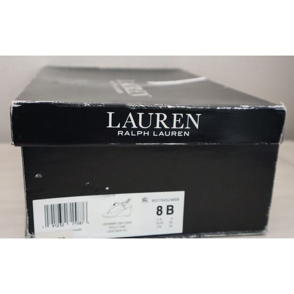 Lauren Ralph Lauren Women's Sz 8B Polo Tan/Brown Jeannie Wedge Sandals - Picture 13 of 13